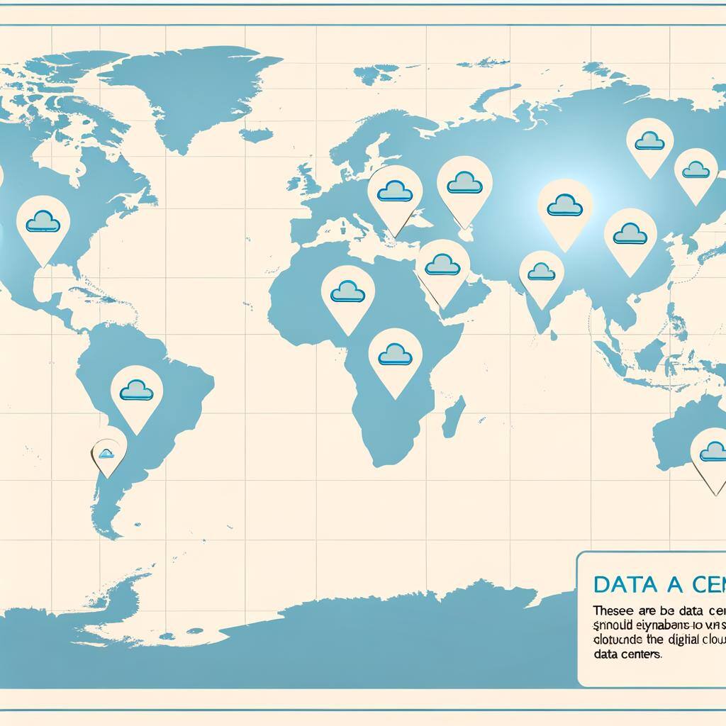 generate an image show amazon aws data centre across the world